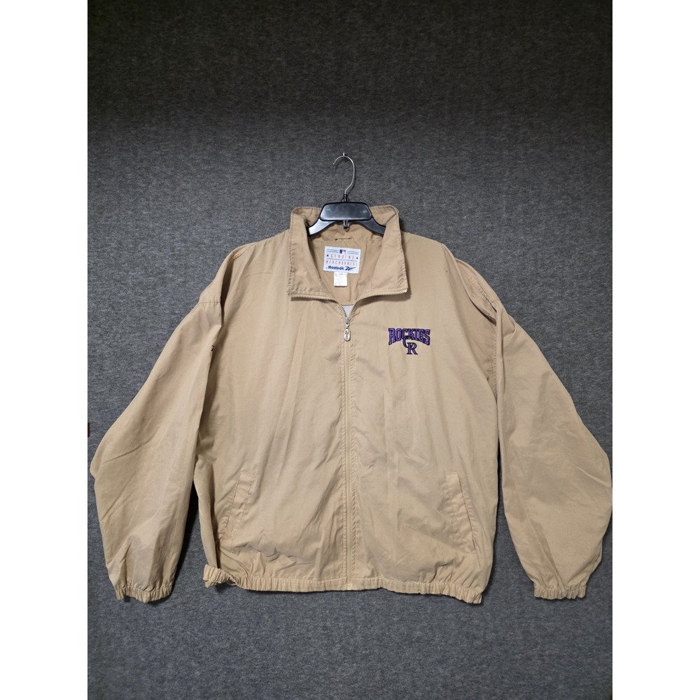 VTG Colorado Rockies MLB REEBOK Men's Jacket Size XXL Zip 90s Y2K Baseball Light
